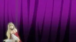 Nahaufnahme eines schweißgebadeten blonden Anime-Gesichts mit tränenden smaragdgrünen Augen voller Lust